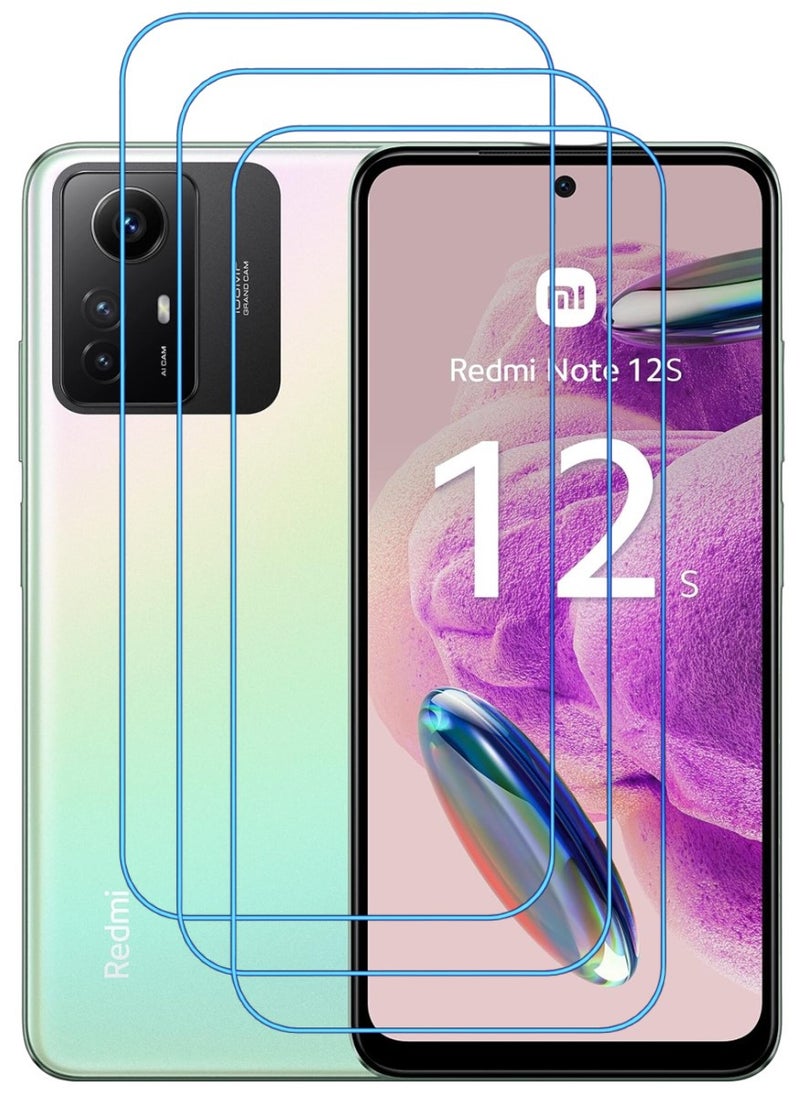 ACLIX 3 Pieces Antistatic ESD Dustproof Premium Quality High Definition Clear Tempered Glass Screen Protector Designed For Xiaomi Redmi Note 12S - Image 1