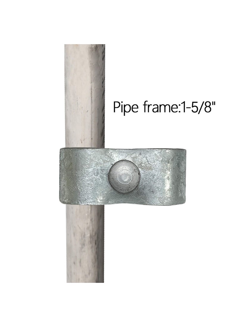 Aiwaiufu Chain Link Fence PANEL CLAMPS/Galvanized Steel Panel Clamp 1-5/8" (8 Set)/ KENNEL CLAMPS: Chain Link Fence Pipe Panel Frames, Saddle Clamp, Kennel Clamp  - Image 3