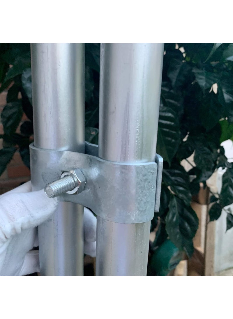 Aiwaiufu Chain Link Fence PANEL CLAMPS/Galvanized Steel Panel Clamp 1-5/8" (8 Set)/ KENNEL CLAMPS: Chain Link Fence Pipe Panel Frames, Saddle Clamp, Kennel Clamp  - Image 5