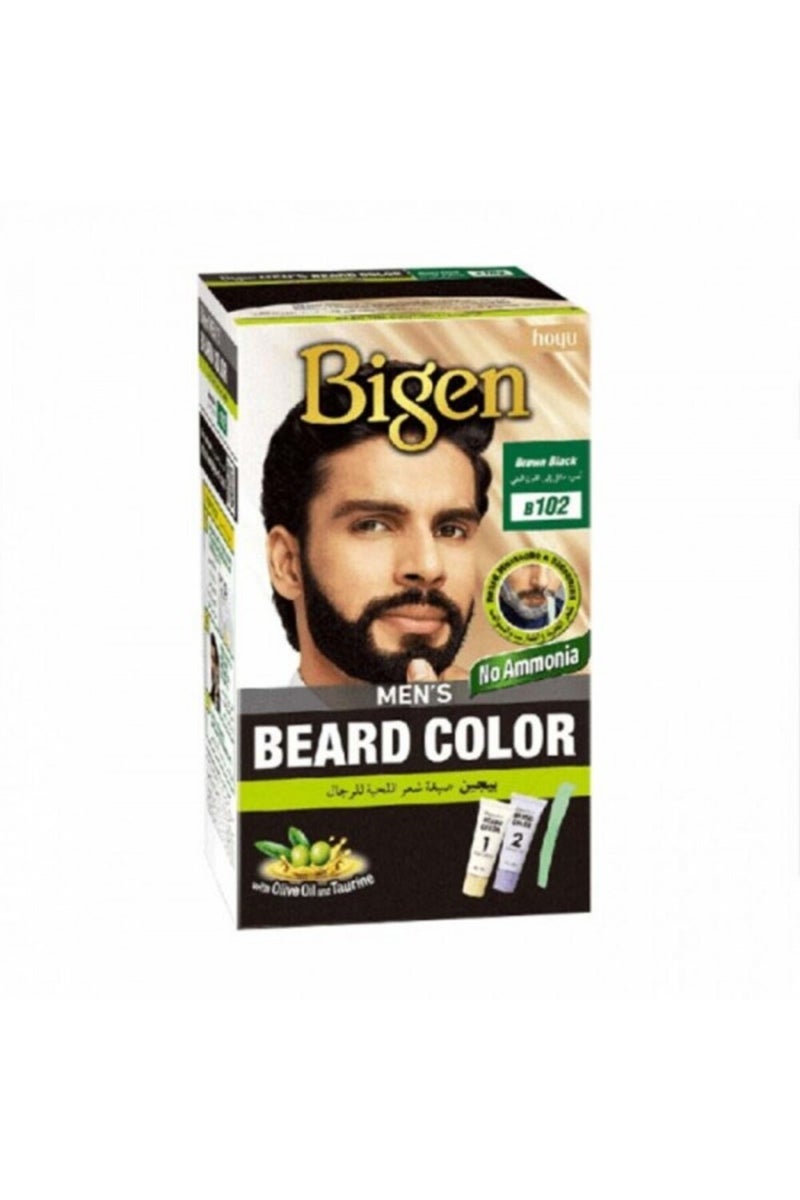 BIGEN MENS BEARD CLR B102 BRWN BLACK 40