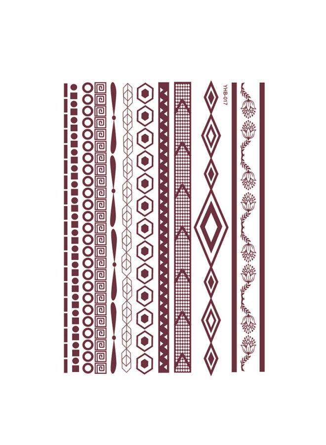Mehendi Stickers Henna Mehendi stencil Tattoo Sticker for Hands Temporary Waterproof Mehndi Tattoo Body Art for Women & Girls - Image 1