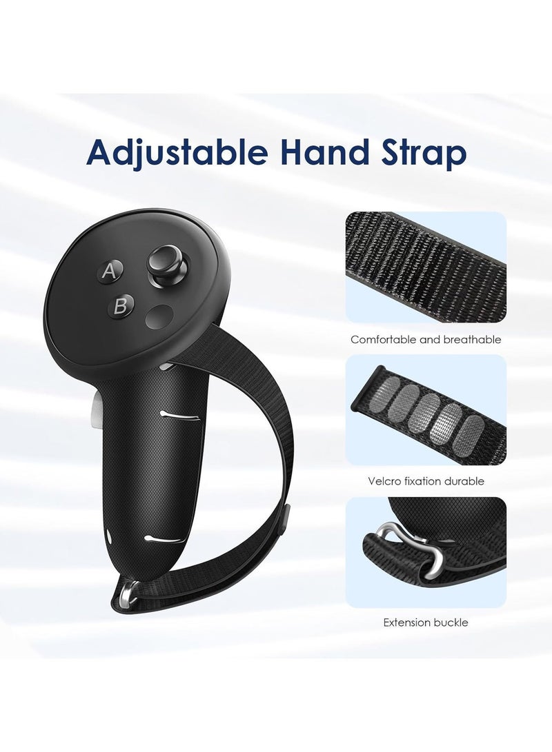 غطاء مقبض تحكم محسن متوافق مع ملحقات Meta Quest 3S/Quest 3، غطاء مقبض مطاطي مع فتحة للبطارية، حماية الرباط المفصلي القابل للتعديل لـ Quest 3S/Quest 3. - Image 3