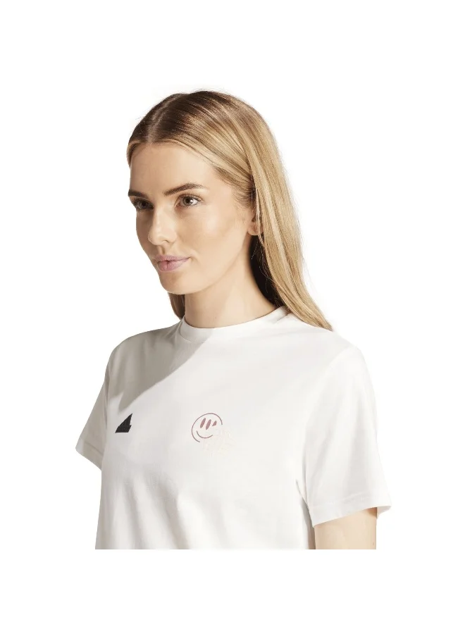 adidas تيشيرت تدريب أبيض W Tiro T مقاس 2XS