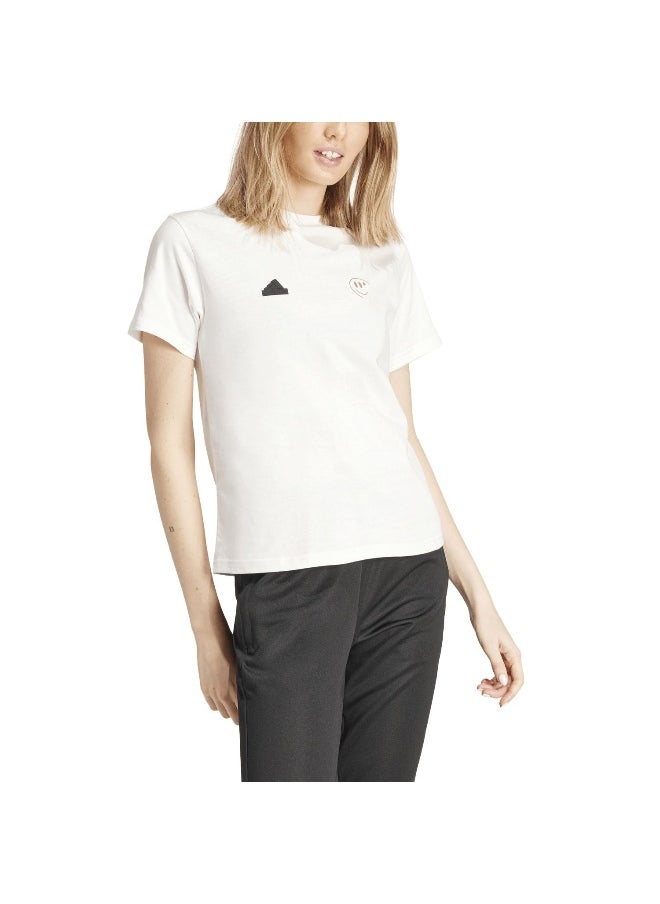 Adidas adidas W Tiro T White Training T-Shirts 2XS  - Image 4