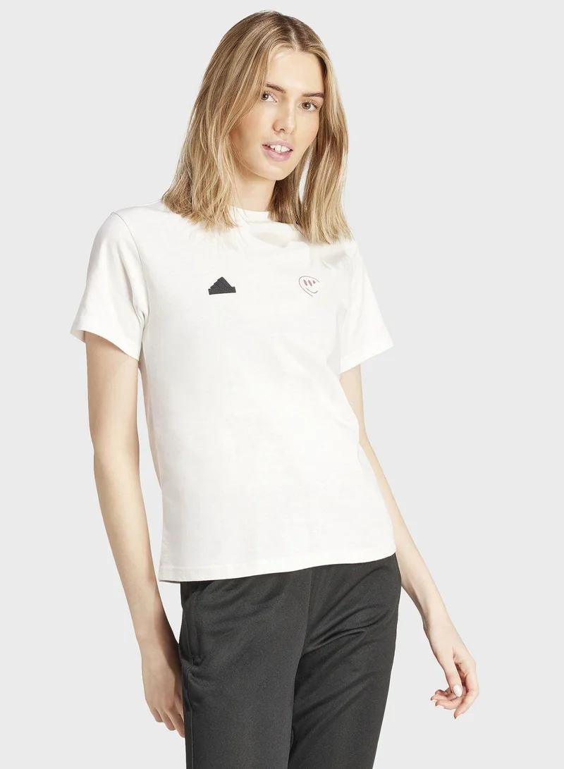 Adidas W Tiro T White Training T-Shirts 2XS