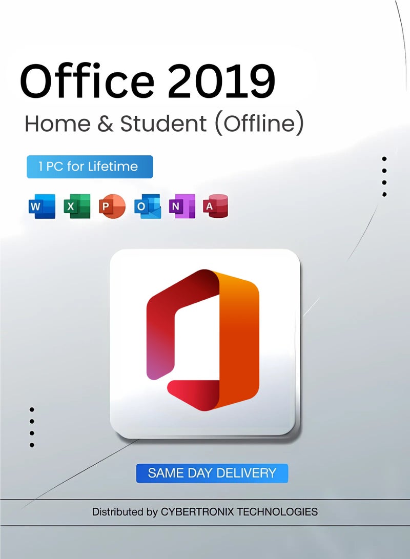 Office 2019 Home & Student ( Offline ) | 1 PC for lifetime | Digital License | SAME DAY DELIVERY