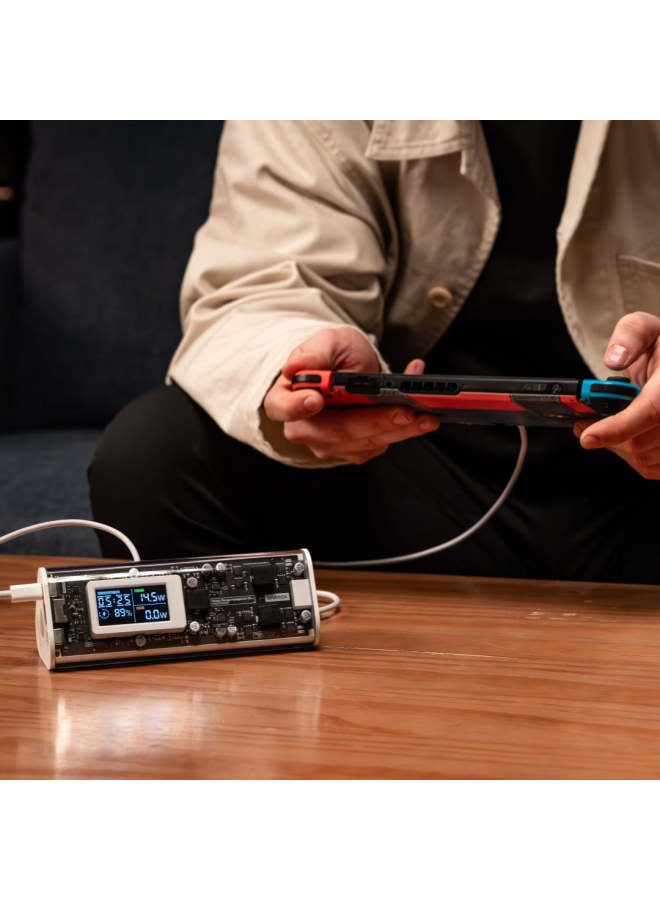 شارج شاحن محمول SHARGE 170 بقدرة 170 وات إجمالي 24000 مللي أمبير في الساعة مع شاشة ذكية IP66 مقاومة للماء 140 وات PD3.1 حزمة بطارية لهاتف iPhone 16/15/14/13 Series Samsung Galaxy Google Pixel MacBook Steam Deck - Image 3