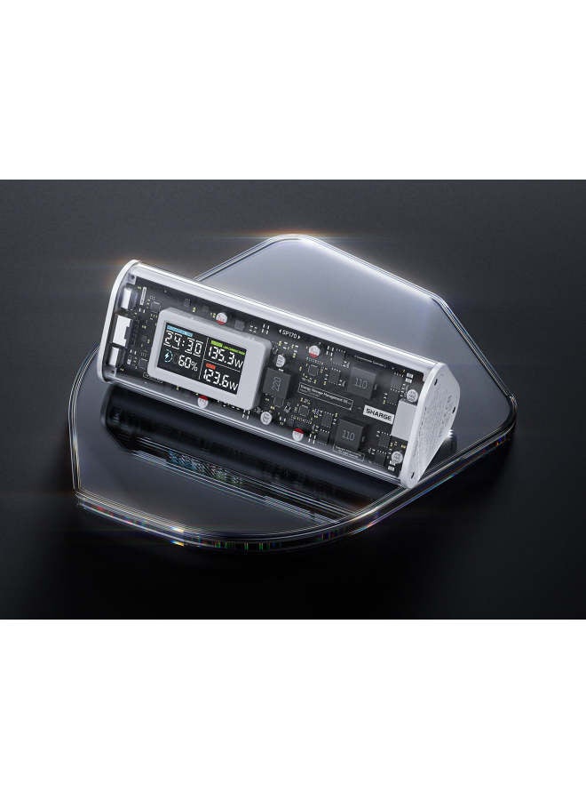 شارج شاحن محمول SHARGE 170 بقدرة 170 وات إجمالي 24000 مللي أمبير في الساعة مع شاشة ذكية IP66 مقاومة للماء 140 وات PD3.1 حزمة بطارية لهاتف iPhone 16/15/14/13 Series Samsung Galaxy Google Pixel MacBook Steam Deck - Image 5