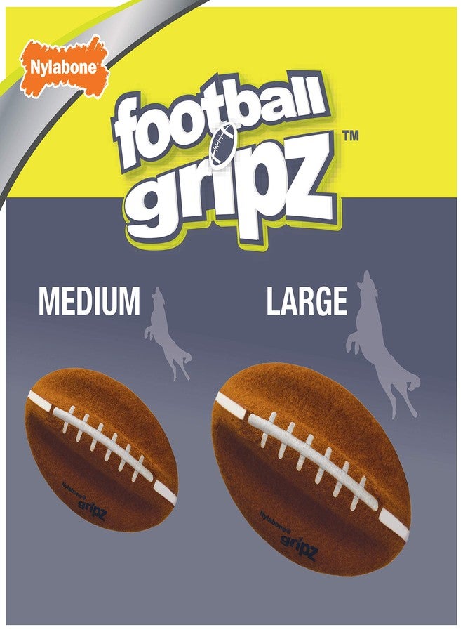 Nylabone Power Play Felt Football Gripz Fetch Toy, Squeaky Ball Chew Toy for Dogs, Large (1 Count) - Image 4