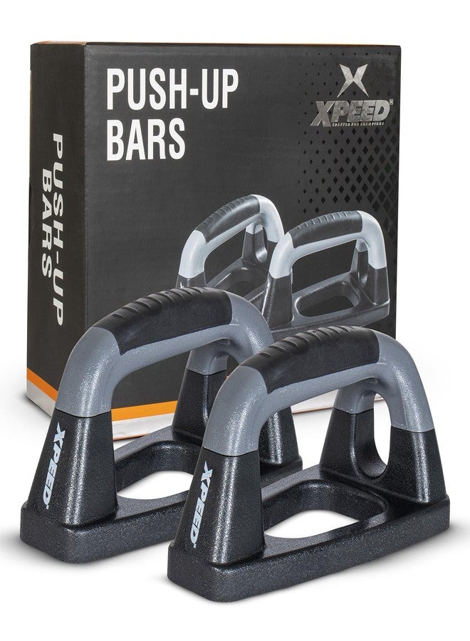 Xpeed Push Up Bar Home Gym Strength Training Workout || for Chest Triceps Back || Non-Slip Sturdy Structure Push Up Bars for Men & Women - Image 1