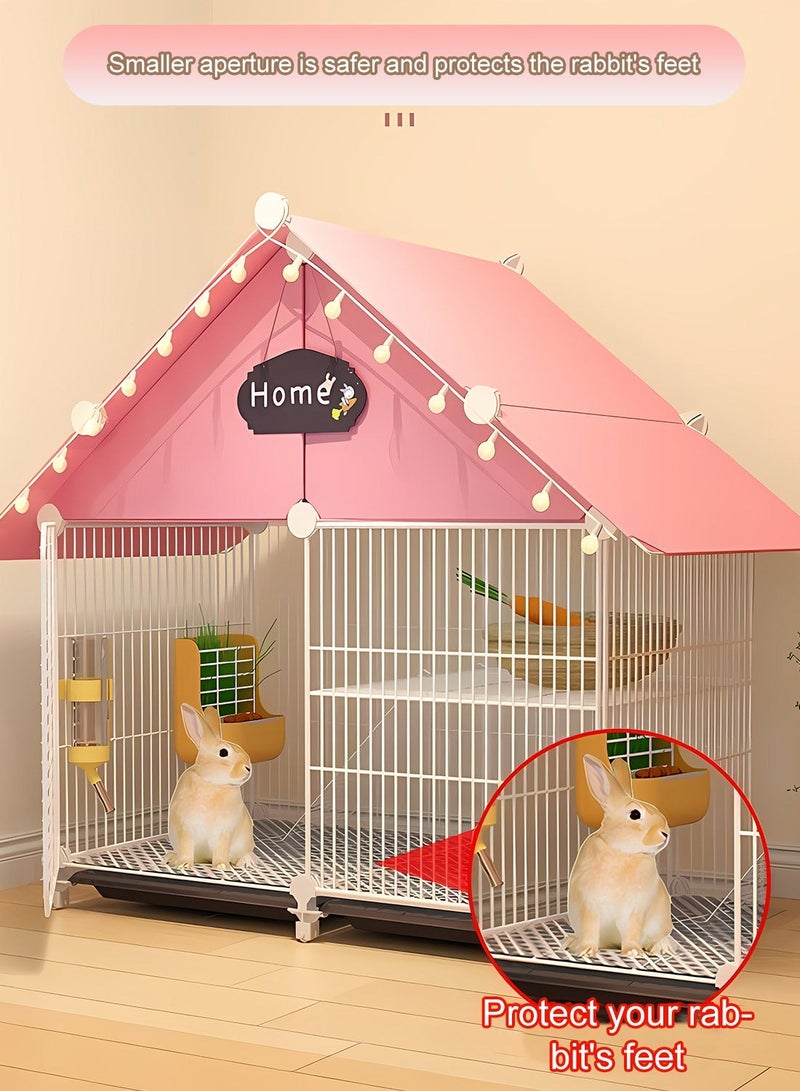 MaBaby Cat Cage Dog Cage Indoor Villa Rabbits Cage with Trays Rabbit Cag Pet Fence Cat House for Small Animals - Image 2