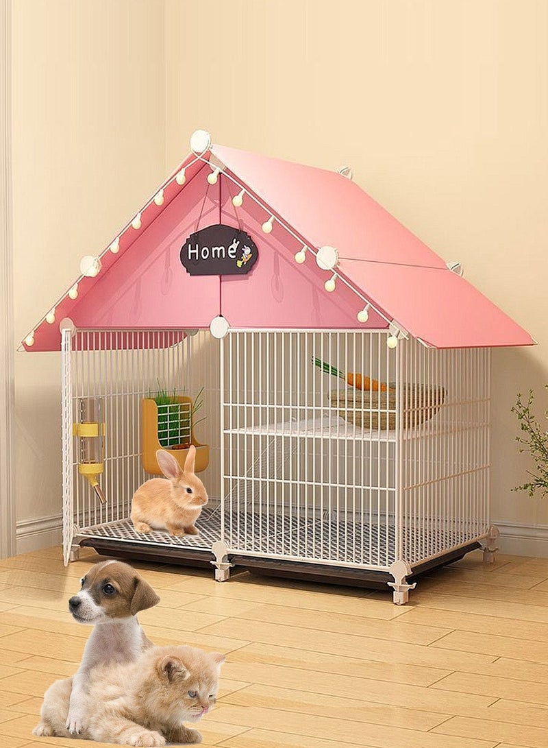 MaBaby Cat Cage Dog Cage Indoor Villa Rabbits Cage with Trays Rabbit Cag Pet Fence Cat House for Small Animals - Image 3