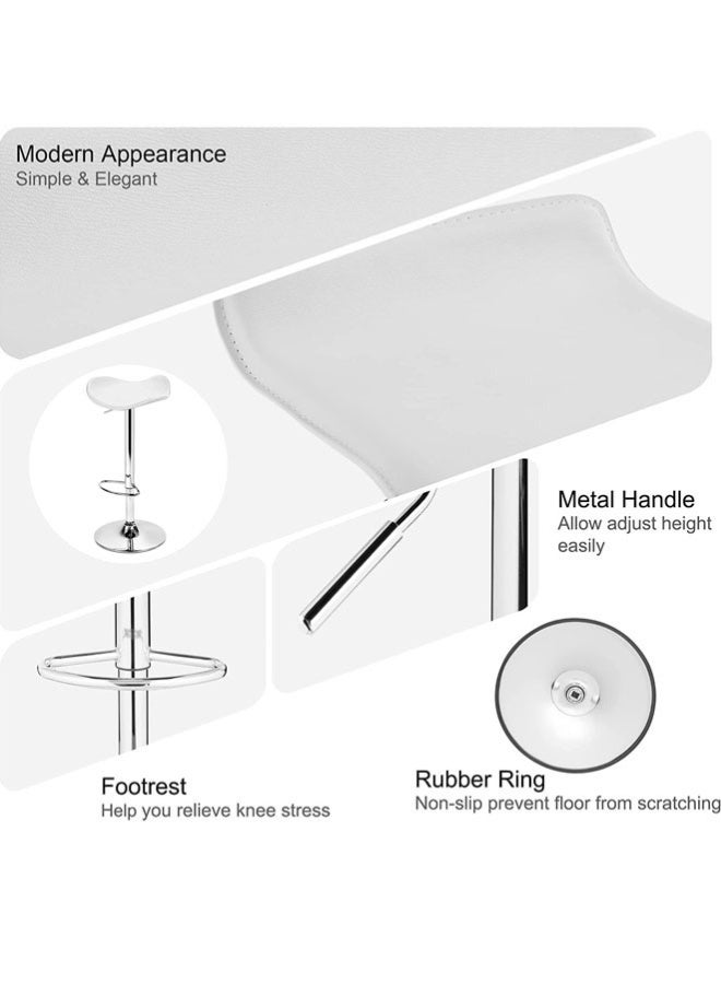 Set of 2 Counter Chair, Lift Type, 360 Degree Rotation, Adjustable Height,High Foot Rest, for Home Kitchen Counter Dining - Image 3
