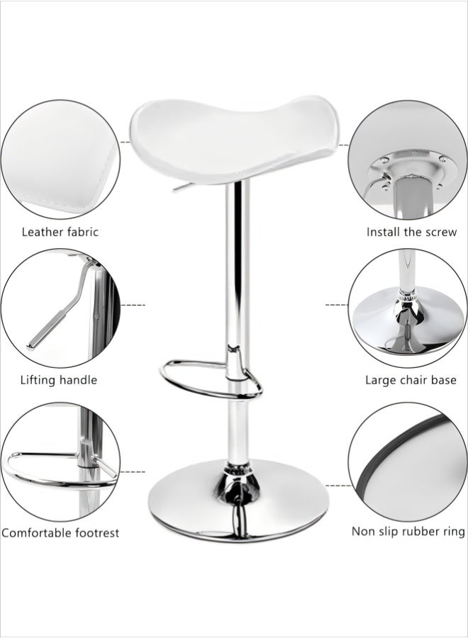 Set of 2 Counter Chair, Lift Type, 360 Degree Rotation, Adjustable Height,High Foot Rest, for Home Kitchen Counter Dining - Image 4