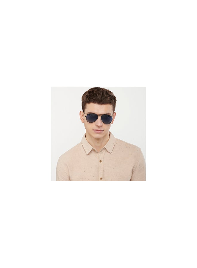 VINCENT CHASE Unisex Top Guns Full Rim Aviator Polarized & UV Protected Sunglasses For Men & Women VC 5158/P - 57mm - Black - Image 3