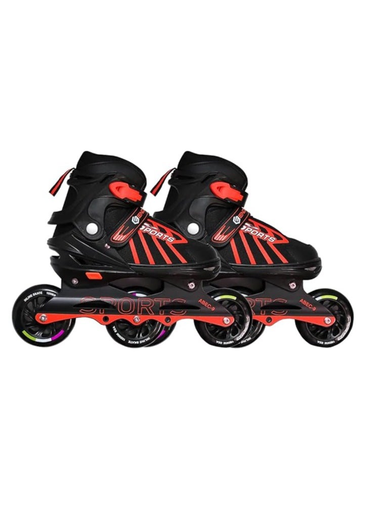 ENDLESS  EL1031 Inline Adjustable Skates Medium Size 34 EUR (UK 1.5) - 38 EUR (UK 5) for 6 to 12 Years |Aluminium Chassis and 100 mm PU Three Wheels | With ABEC 9 Bearings | Indoor and Outdoor  - Image 1
