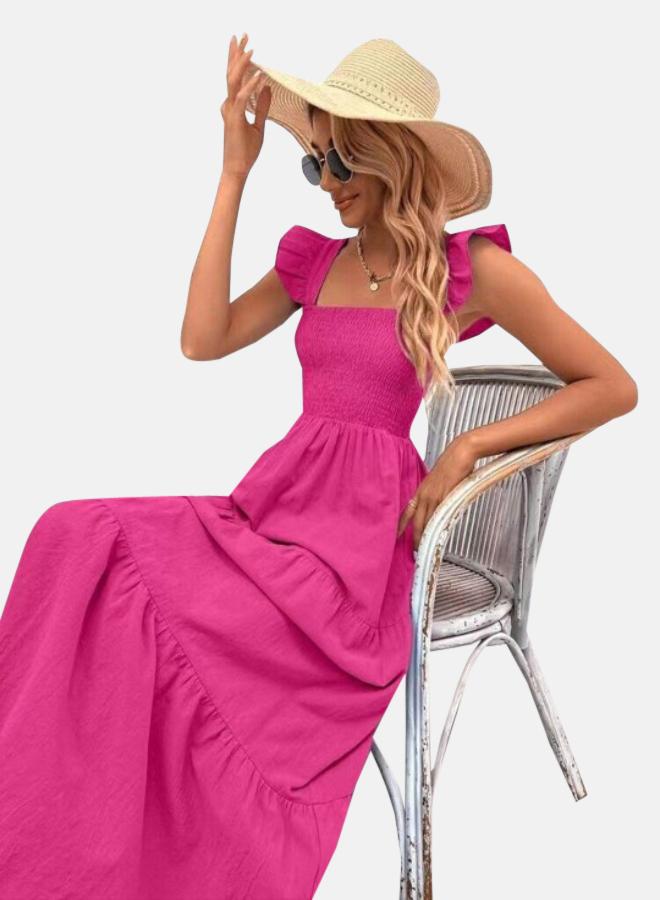 YUNIQEE Ruffled Smocked Midi Dress  - Image 3