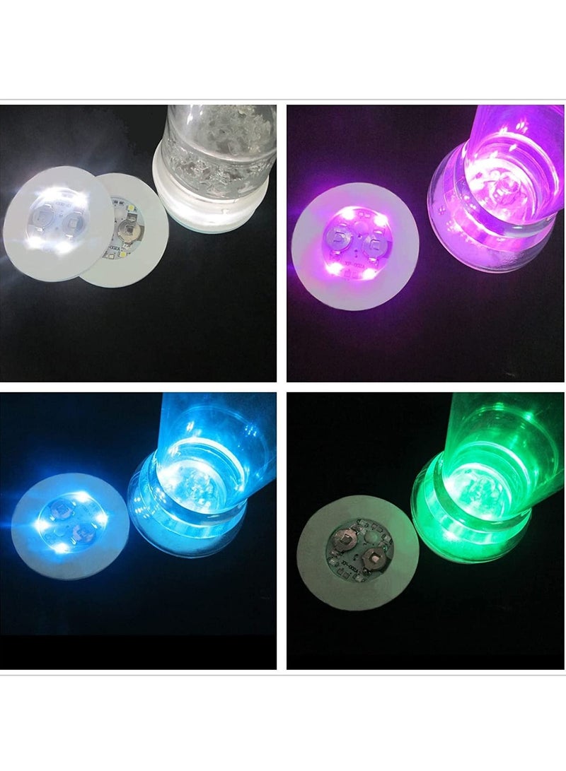 SYOSI LED Coaster, Light Up Coasters for Drinks, Liquor Bottle Light Stickers Coasters, Flash Light Up Bar Coaster for Club, Bar, Party, Wedding Decor Multicolor 25 Pack - Image 3
