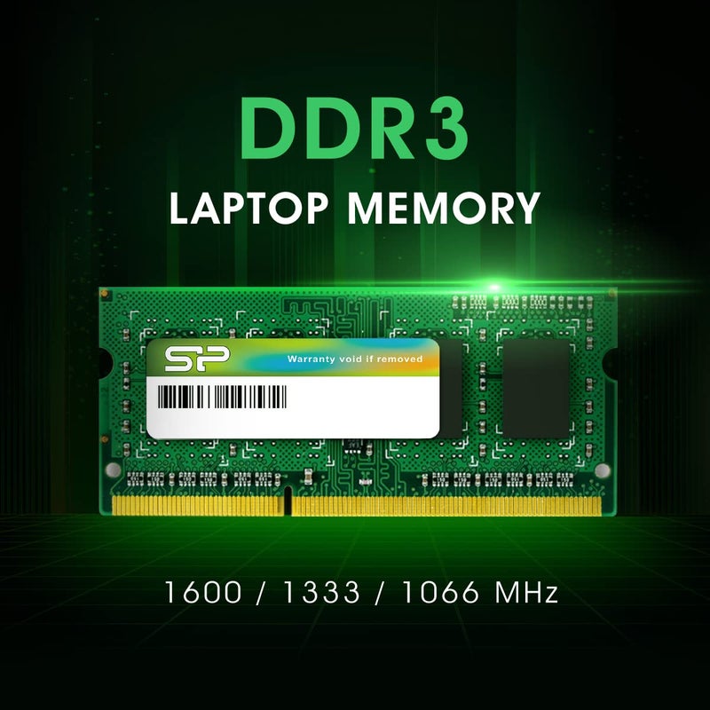 SP Silicon Power ذاكرة RAM سيلكون باور DDR3L سعة 16 جيجابايت (2x8 جيجابايت) بتردد 1600 ميجاهرتز (PC3 12800) 204 دبوس CL11 1.35 فولت غير ECC غير مخزن SODIMM لترقية ذاكرة اللابتوب - Image 2