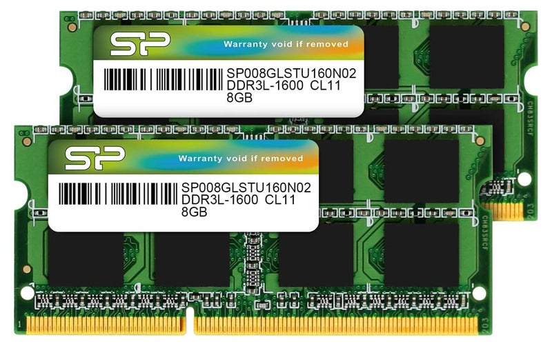 SP Silicon Power ذاكرة RAM سيلكون باور DDR3L سعة 16 جيجابايت (2x8 جيجابايت) بتردد 1600 ميجاهرتز (PC3 12800) 204 دبوس CL11 1.35 فولت غير ECC غير مخزن SODIMM لترقية ذاكرة اللابتوب - Image 1