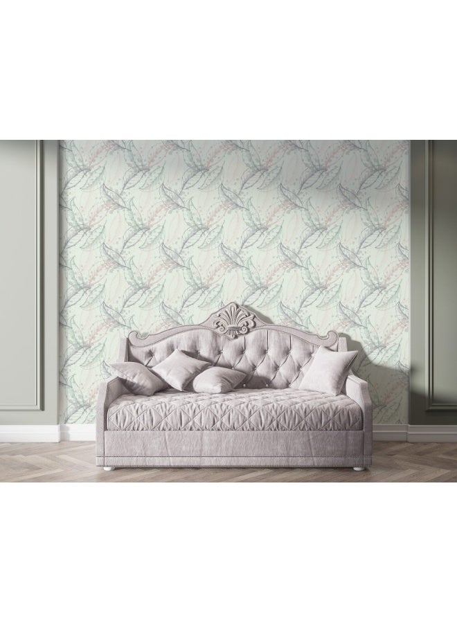 Home Gallery Magical Garden In Mint  Fabric Wallpaper Covers An Area ​​Up To 4.2Mx3M With Adhesive  And Smoothing Tool - Image 5