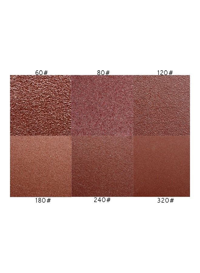 60-Piece 8 Holes Sanding Discs Sandpaper Brown - Image 3