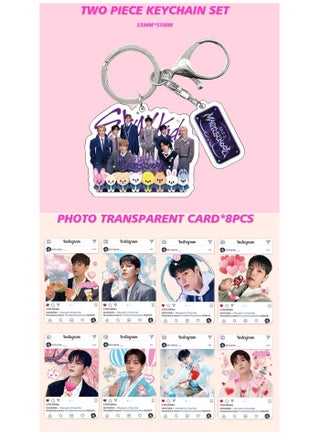 Stray kids Album GIANT Gift Box With Lomo Cards, Acrylic Stand, Hand Account Tape, Keychain, Lanyard, Stickers, Photo Card - view 3