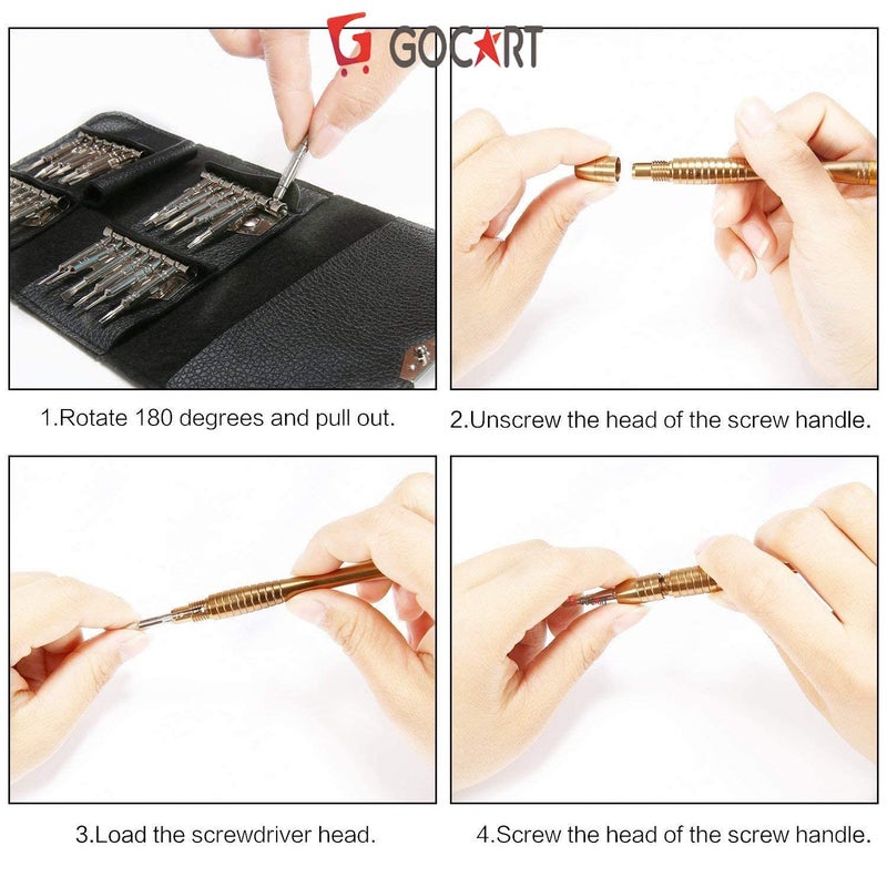 GOCART WITH G LOGO GOCART WITH G LOGO 02GC002-25IN1TK Screwdriver Set Silver, Small - Image 5