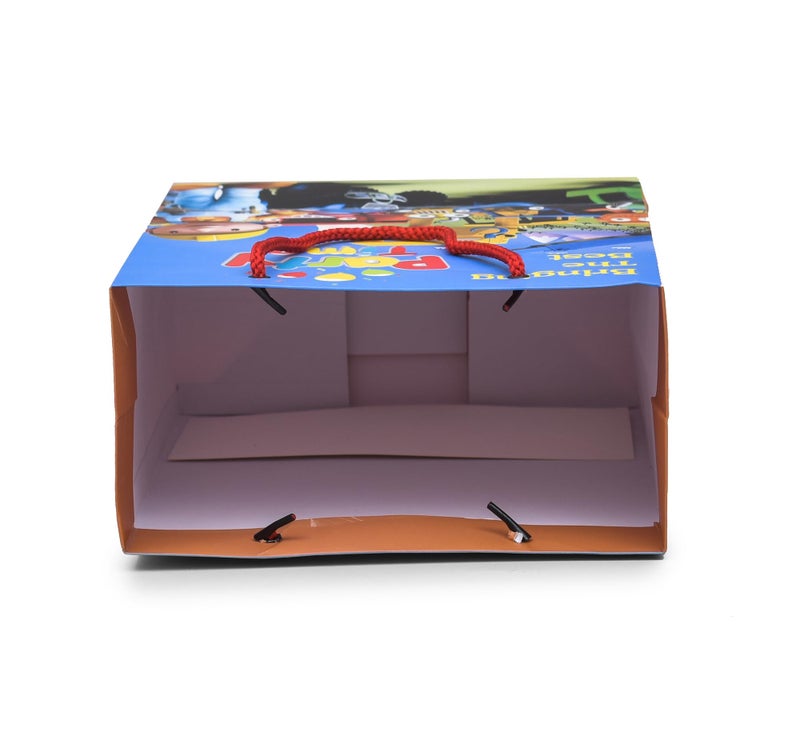 PPJ ® -HAPPY BIRTHDAY BUILDER PARTY TIME (CARTOON) (10 Pcs.) PAPER CARRY BAG, 10 Inch X 8 Inch X 4 Inch RETURN GIFT/HAPPY BIRTHDAY/RETURN GIFTS/GIFTS/GIFT BAGS/GIFT COVERS (Pack of 10) - Image 5