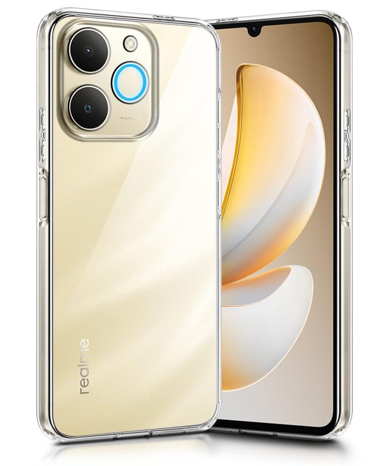 WOW IMAGINE Transparent Back Cover Case for Realme Narzo 80 Lite 4G | Realme C71 5G | Raised Bumps for Full Device & Camera Protection Shockproof TPU Silicone Back Case Mobile Cover – Transparent - Image 2