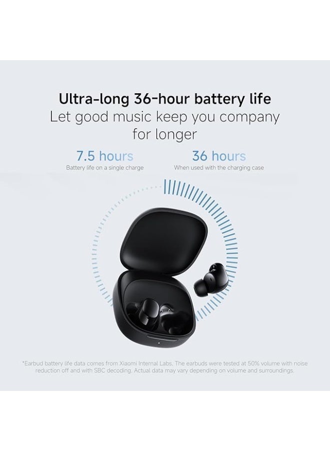 Lynacz Original Wireless Buds for Redmi, Buds 6 Play|Comfortable Wear|10Mm Dynamic Drive| Ai Noise Cancellation|Bluetooth 5.4|Convenient Connection Experience|Up To 36 Hours Ultra Long Battery Life Black - Image 4