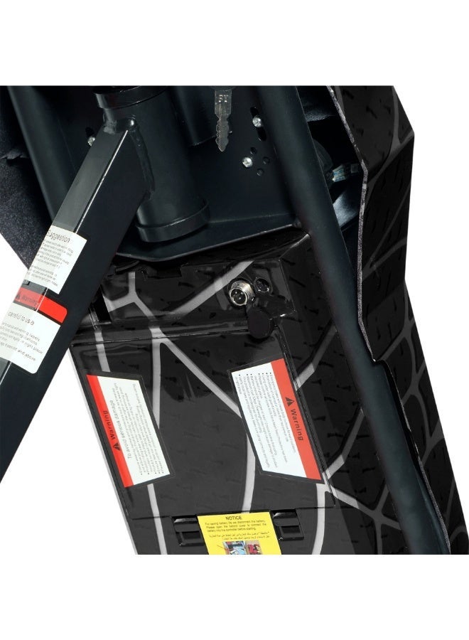 Crony JL009 8″ v-type drift car for kids, 250 w motor, 36 v/3 ah battery, 3-speed modes, led lighting, football & street-dance design, smooth drift wheels, 18 km/h top speed, 7–10 km range, lightweight electric drift toy, easy control for beginners, fun drift action, ideal for kids who love drifting, racing, and scooter-style maneuverability, Black Spid - Image 3