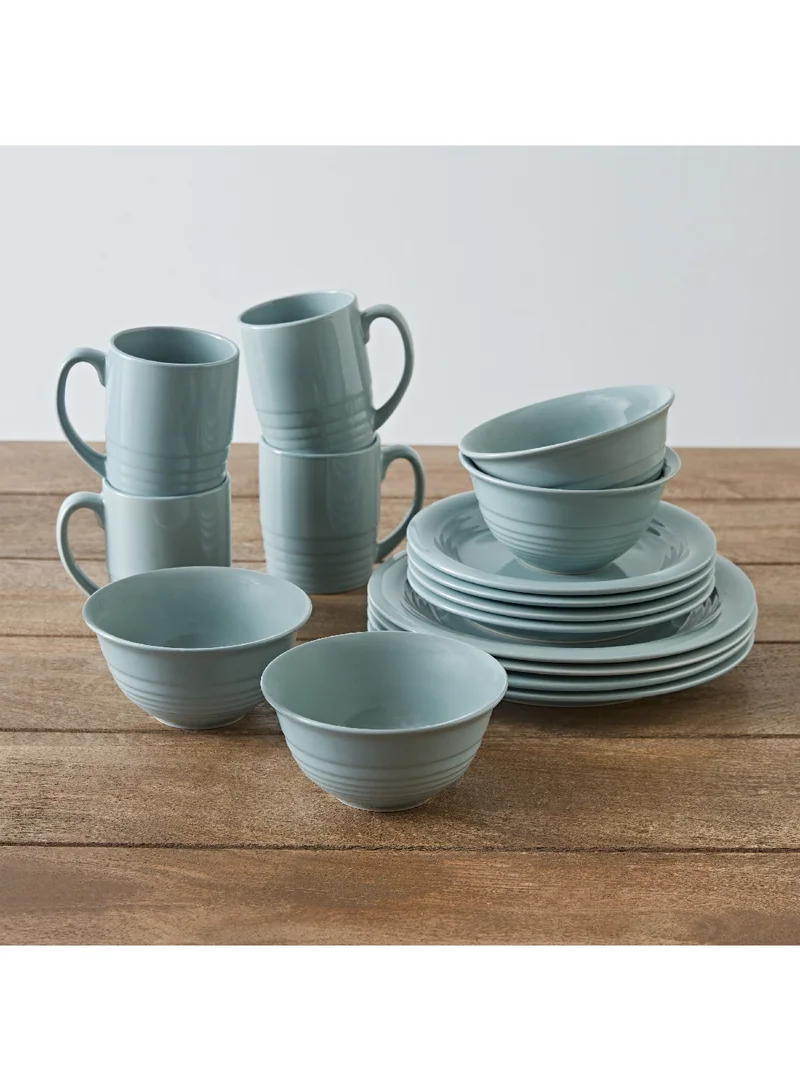 Home Box Elegenza Celadon 16-Piece Dinner Set 27.5 x 27.5 x 2 cm
