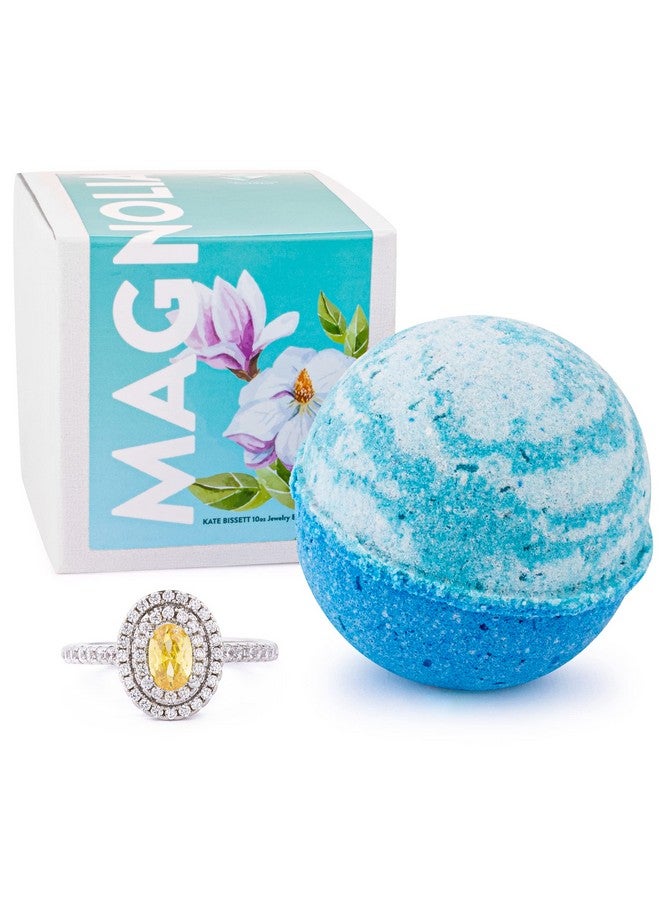 Kate Bissett Southern Magnolia Bath Bomb With Jewelry Inside (Surprise Jewelry Valued At $25 To $5,000) Made In Usa, Perfect For Bubble Spa Bath. Handmade | Ring Size 08 - Image 1