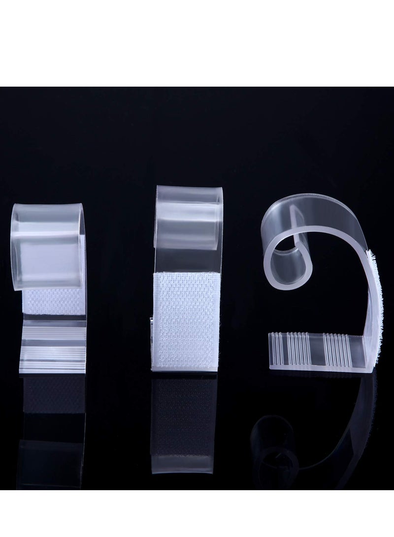 SYOSI Tablecloth Clips, 25 Pieces Table Skirting Clips, SMC Model Plastic Tablecloth Clips for Table 1.5-2 Inch with Hook and Loop, Table Clips for Tablecloths Meeting Indoor Outdoor Events Restaurant - Image 4
