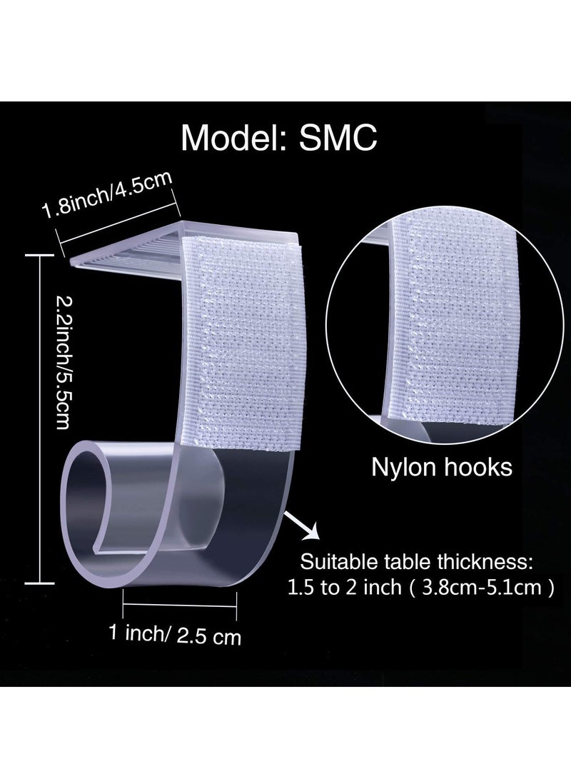 SYOSI Tablecloth Clips, 25 Pieces Table Skirting Clips, SMC Model Plastic Tablecloth Clips for Table 1.5-2 Inch with Hook and Loop, Table Clips for Tablecloths Meeting Indoor Outdoor Events Restaurant - Image 3