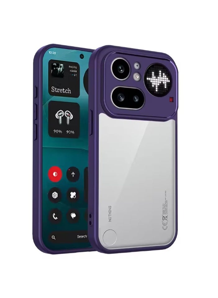 عام متوافق مع Nothing Phone 4A Pro 5G (2026) غطاء PC + TPU غير لامع شفاف، غطاء واقٍ مضاد للصدمات لـ Nothing 4A Pro. - Image 1