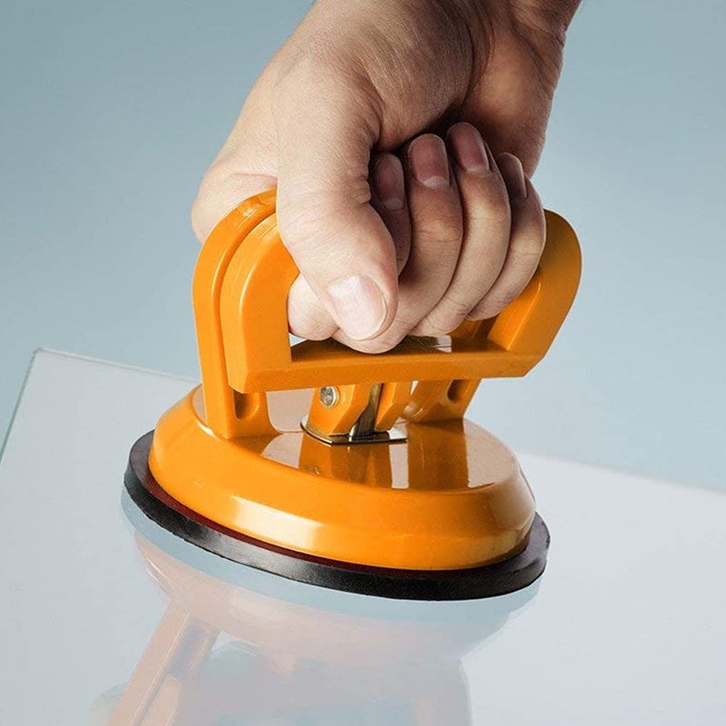 IMT 4.9" Glass Suction Cup Tiles Window Lifter, Power Grip Vacuum Lifter for Glass/Tiles/Mirror/Granite Lifting, Dent Repair Sucker Plate, Double Handle Locking - Image 1