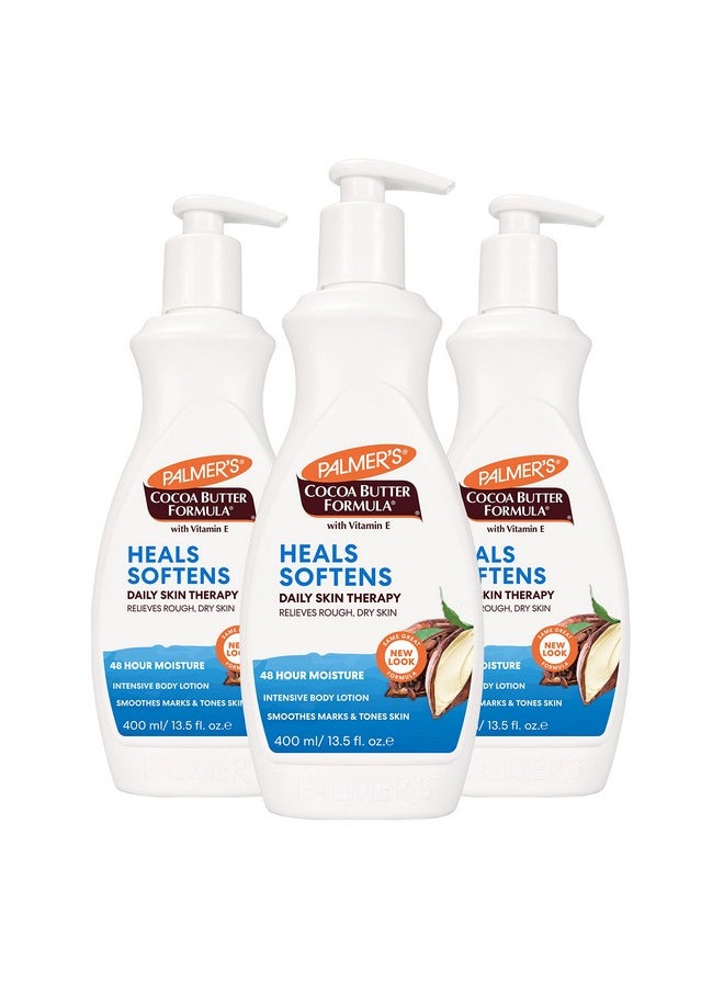 PALMER'S - Almer'S Cocoa Butter Formula Daily Skin Therapy Body Lotion With Vitamin E 13.5 Fl Oz (3 Count) - Image 1