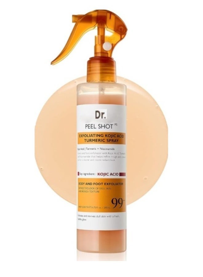 Dr. Peel Shot Exfoliating Spray 200ml with Kojic Acid & Turmeric for Brightening Skin - Image 1