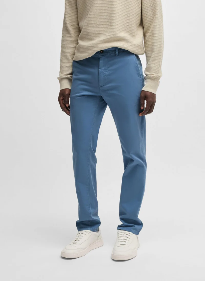 بوس Slim-fit chinos in stretch-cotton satin