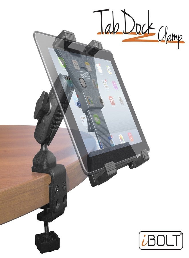 iBolt TabDock Bizmount Clamp- Heavy Duty Dual-Ball C-Clamp Mount for All 7" - 10" Tablets (iPad, Samsung Galaxy Tab, etc.) for Desks, Tables, Wheelchairs, Carts: Great for Homes, Schools, Offices - Image 2