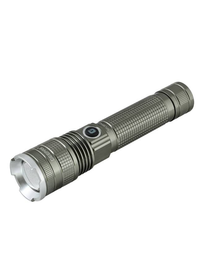 GEEPAS Zoomable 15W LED Flashlight|Aluminum Alloy Body, High Power LED 4000mAh Li-ion Battery, Type-C Charging with 1500 Lumens Output, Type-C Fast Charging| Skid Proof, Shock Proof GFL3854Z Green 227mm - Image 3
