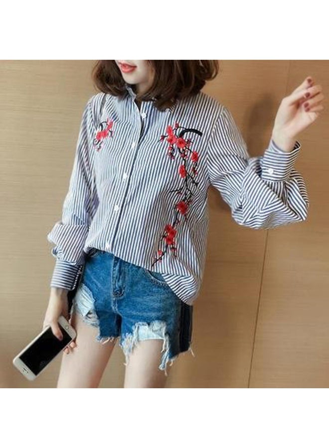 Plum Blossom Flower Embroidery Patches Applique Fabric Sticker Craft Sewing Repair Decoration, Set of 2 - Image 3