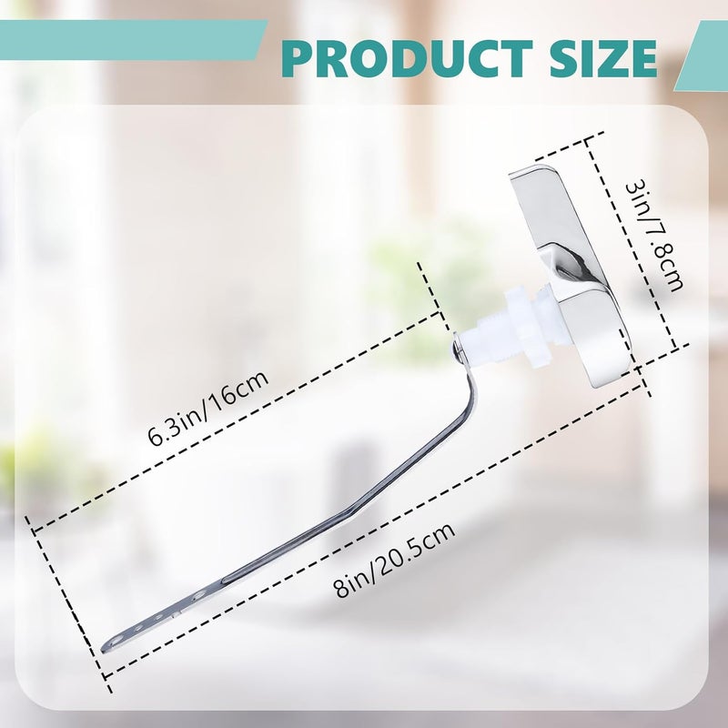 OasisFlow Toilet Handle Replacement Trip Lever Compatible with Kohler 87115-CP Toilet, Toilet Flush Handle Side Mount, Chrome - Image 3