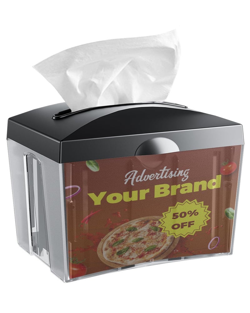 CHUANGDIAN Tabletop Napkin Dispenser Commercial Paper Napkin Dispensers Black 8 x 61 x 65 CHUANGDIAN