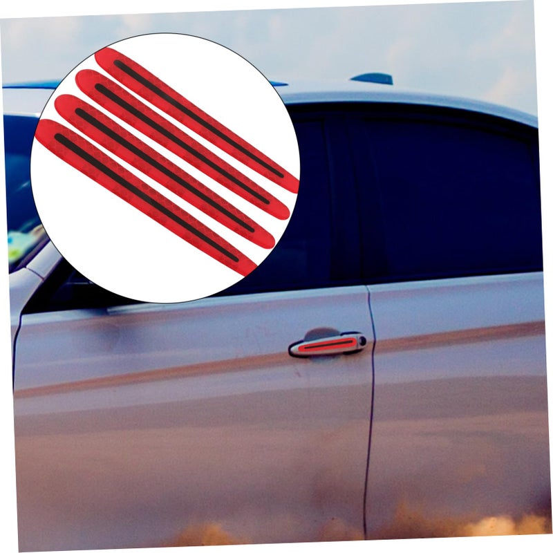 Reflective Car Door Handle Protectors 4PCS Black Enhanced Visibility Scratch Resistant - Image 5
