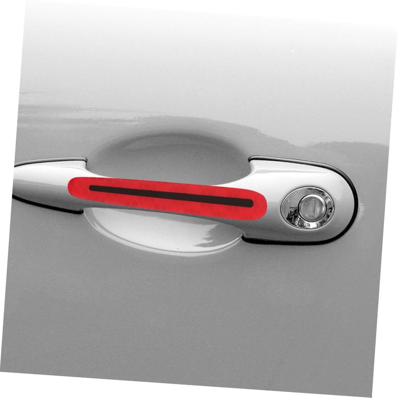 Reflective Car Door Handle Protectors 4PCS Black Enhanced Visibility Scratch Resistant - Image 3
