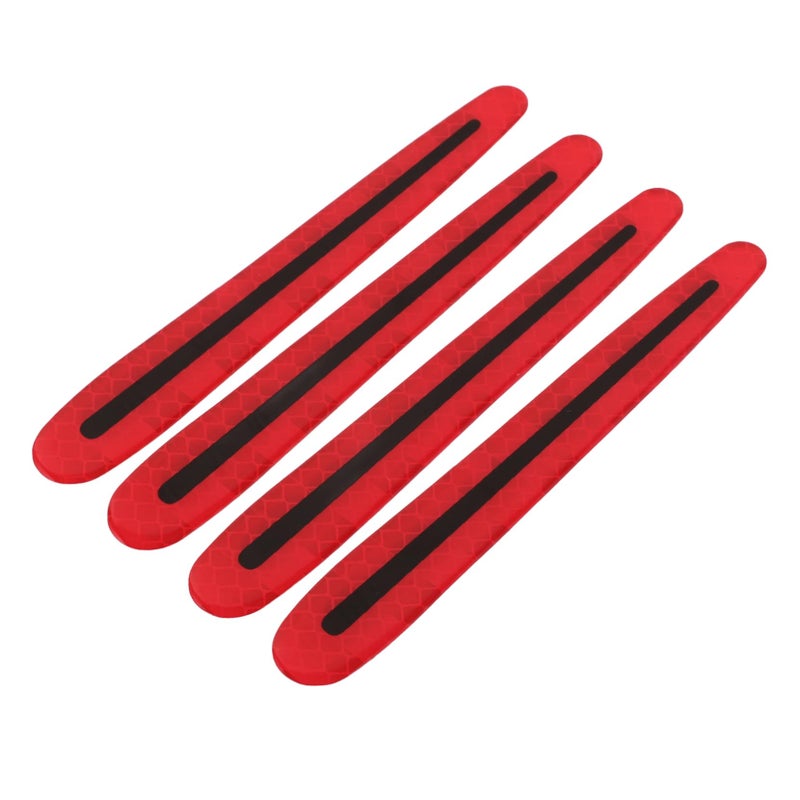Reflective Car Door Handle Protectors 4PCS Black Enhanced Visibility Scratch Resistant - Image 2