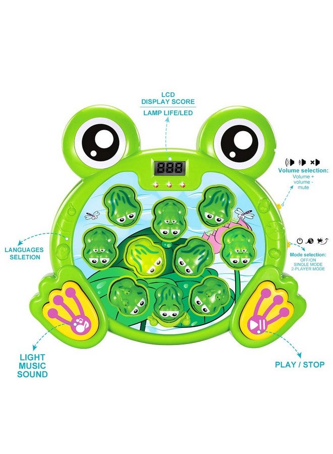 YEEBAY Whack A Frog Game with 2 Hammers, Toddler Early Developmental Learning Toy, Fun Birthday Gift for Kids Age 2+, Toys for 2 3 4 Year Old Boys Grils - Image 2
